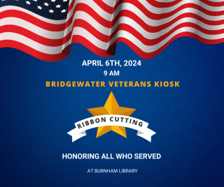 promotion for ribbon cutting at veterans kiosk